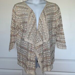 Lane Bryant Opent front Waterfall Pointelle Cardigan Size 22/24.
